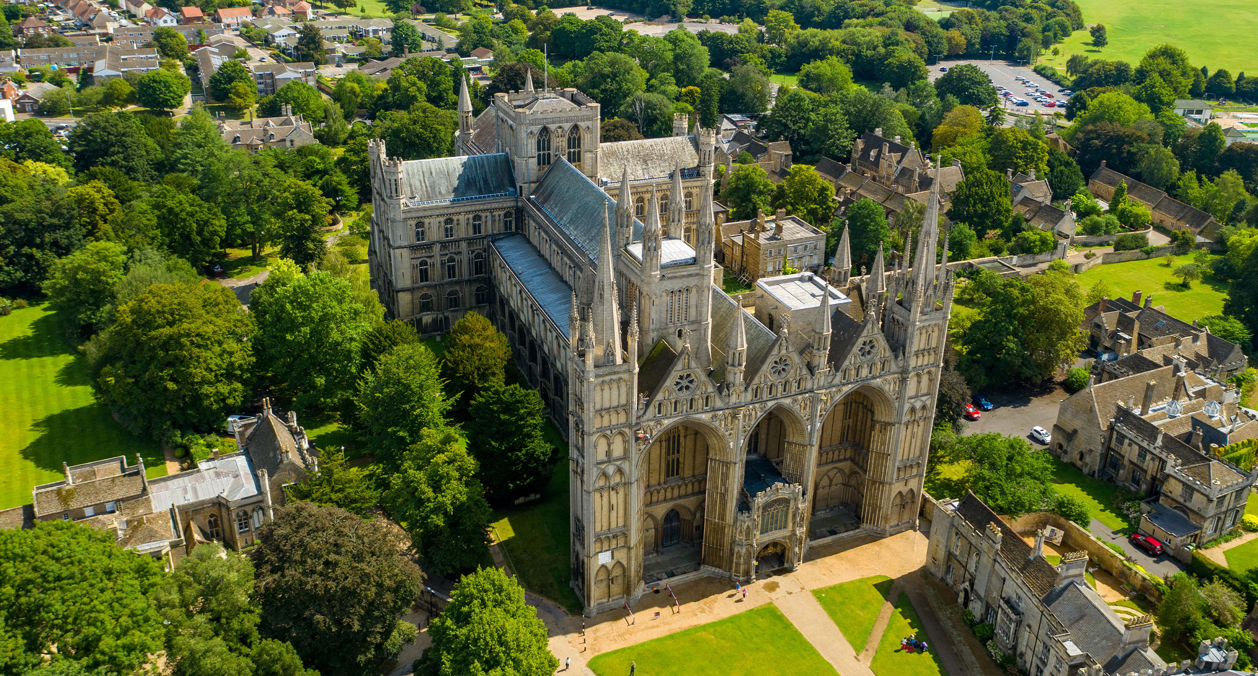 Peterborough Cathedral and historic city centre