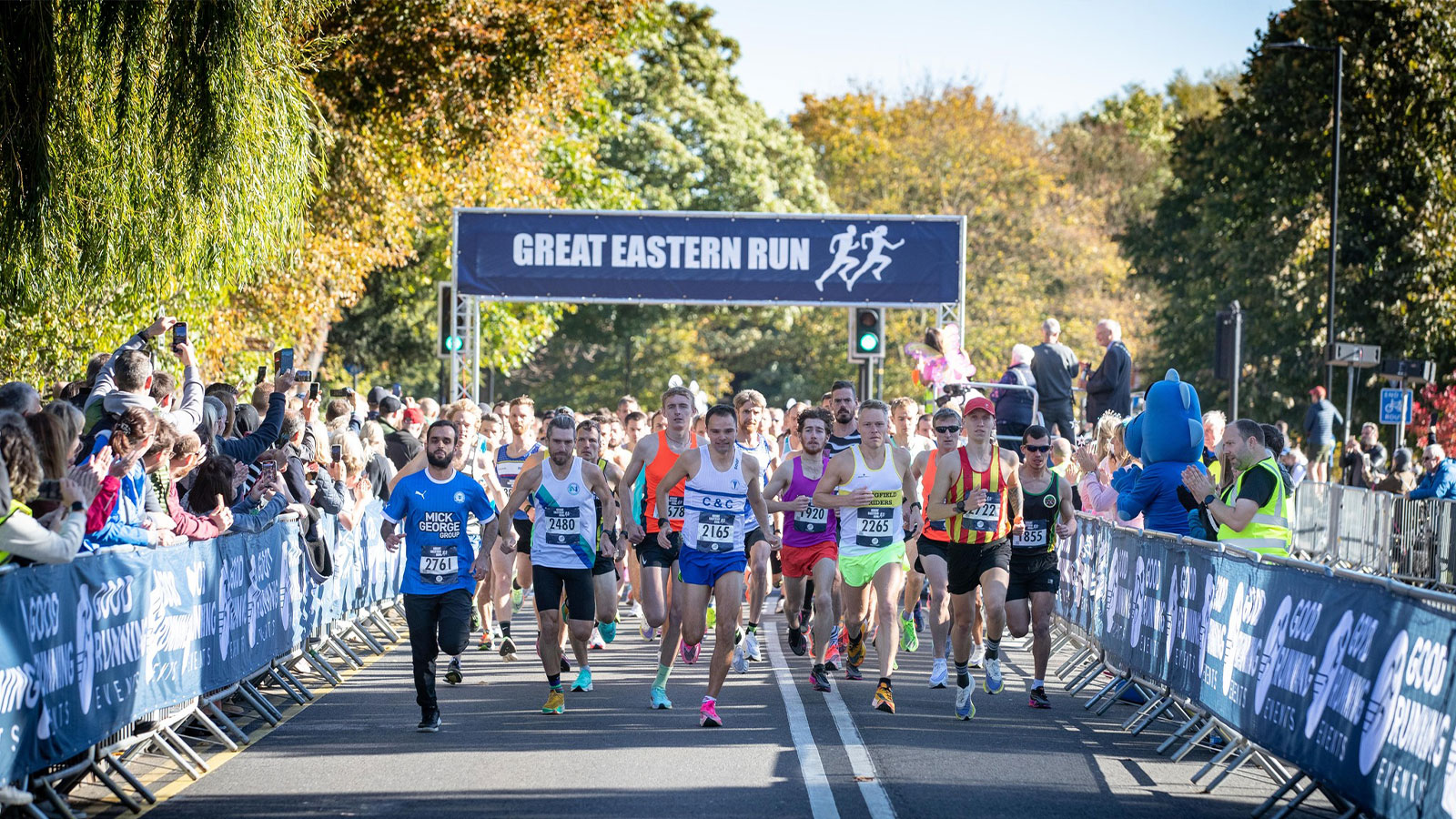 Runners taking part in the Great Eastern Run in Peterborough