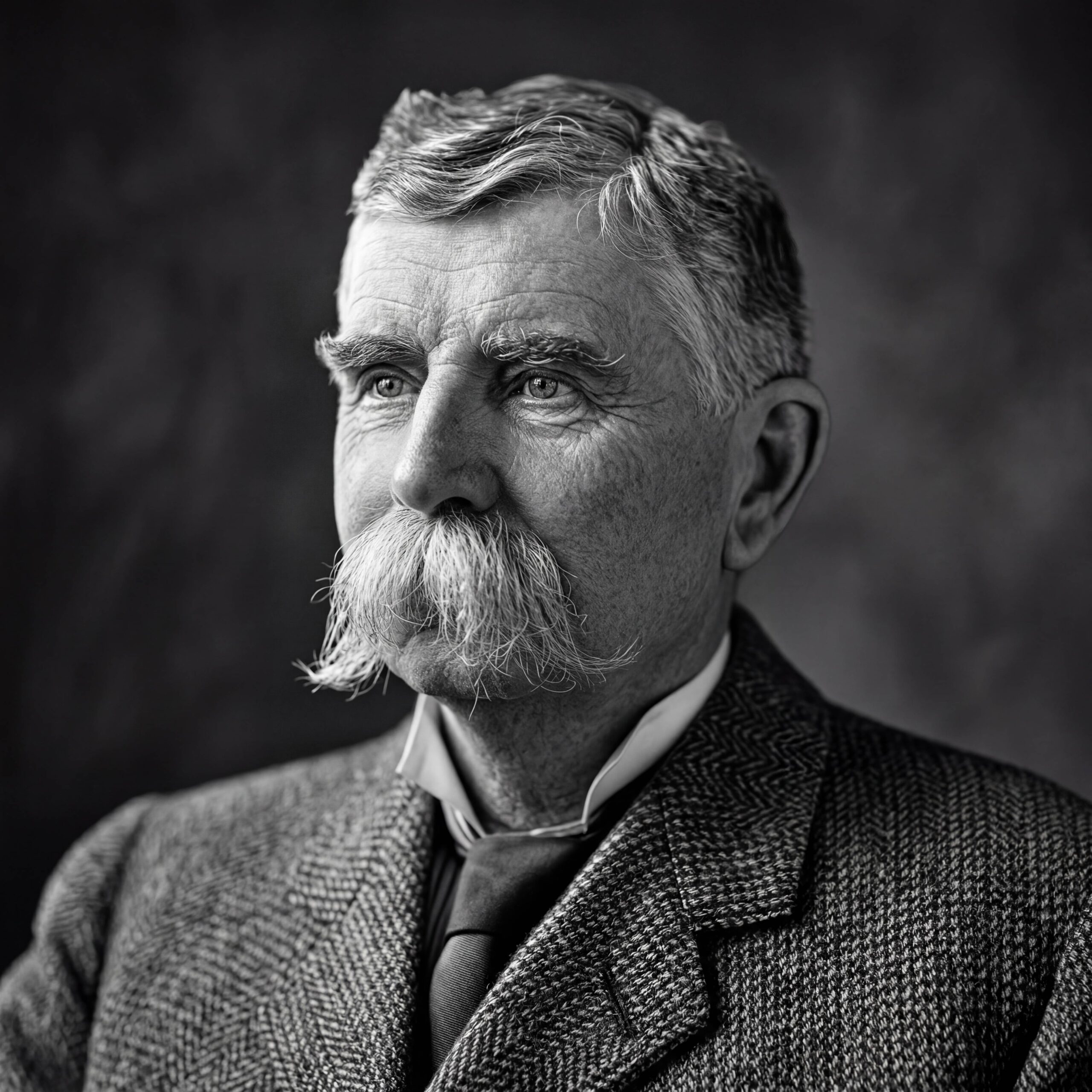 Portrait of Peterborough fossil collector Alfred Nicholson Leeds