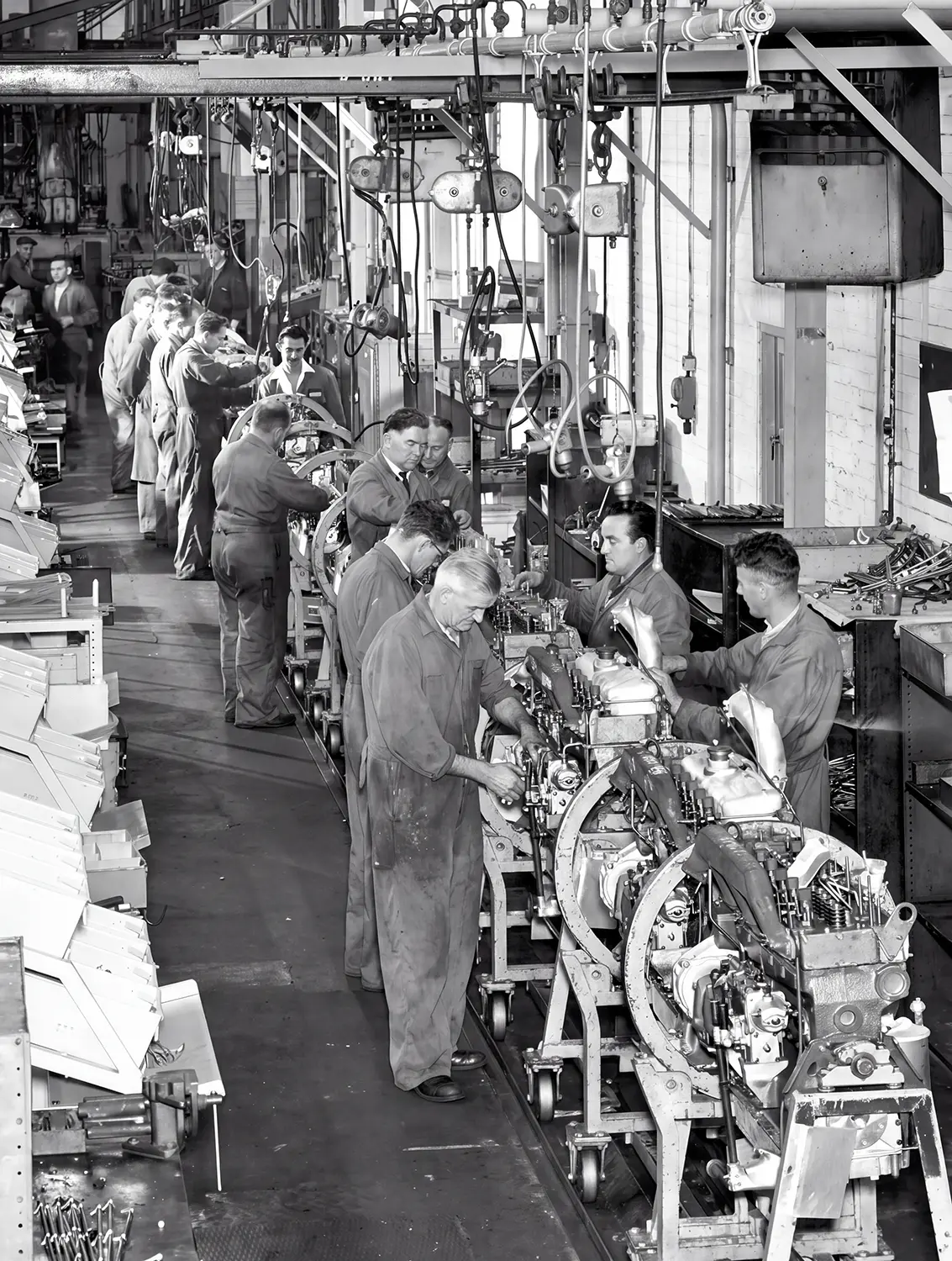 Historic Perkins Engines production at Eastfield in Peterborough