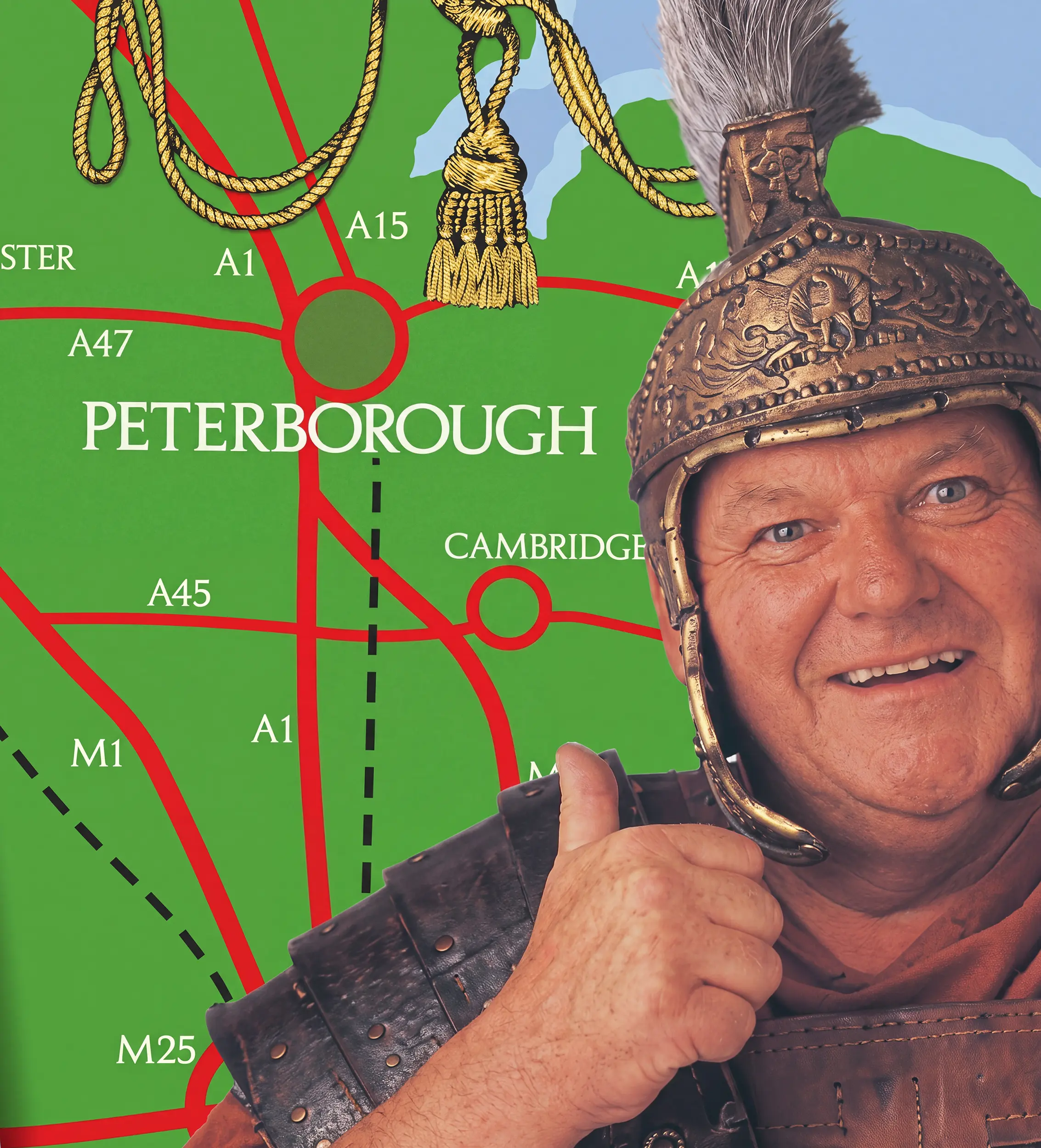 Roy Kinnear promoting Peterborough in the Peterborough Effect campaign