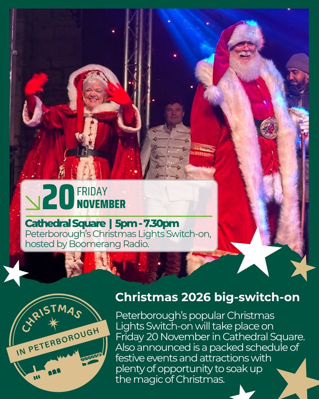 Peterborough Christmas Lights Switch On